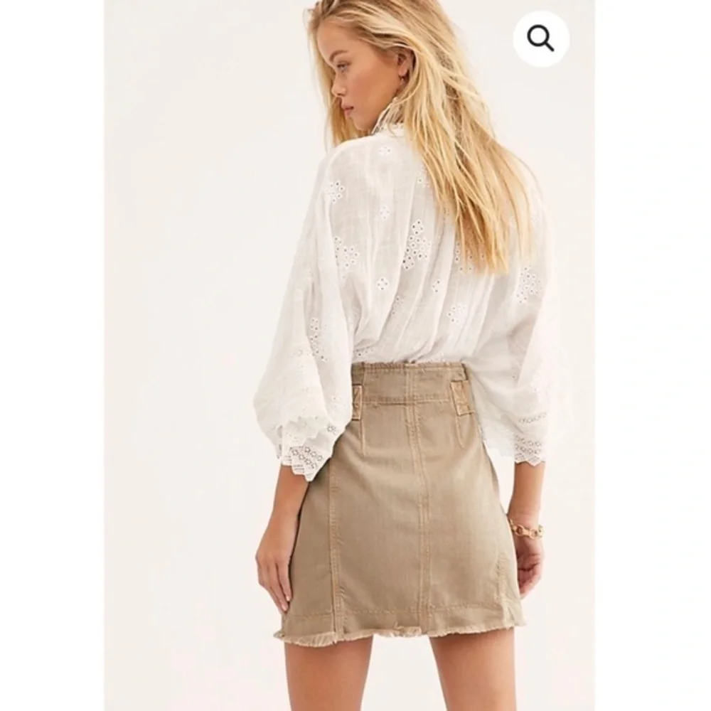 Free People Alpha Utility Mini Skirt in Willow